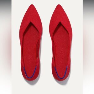 Rothy's Red Flats Pointed Loafers